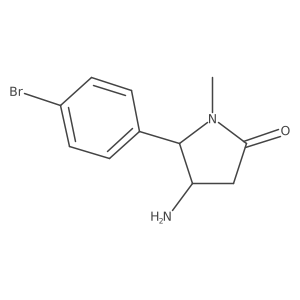4-Amino-5-(4-bromophenyl)-1-methylpyrrolidin-2-one结构式