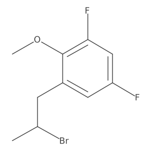 1-(2-Bromopropyl)-3,5-difluoro-2-methoxybenzene结构式