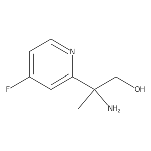 2-Amino-2-(4-fluoropyridin-2-yl)propan-1-ol结构式