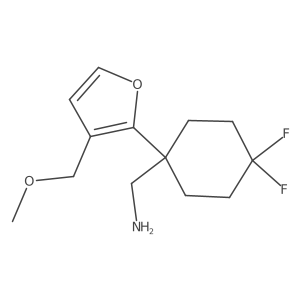 {4,4-Difluoro-1-[3-(methoxymethyl)furan-2-yl]cyclohexyl}methanamine结构式