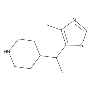 4-[1-(4-Methyl-1,3-thiazol-5-yl)ethyl]piperidine Structure