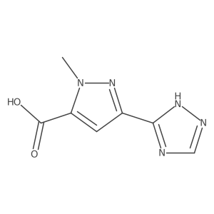 1-methyl-3-(1H-1,2,4-triazol-3-yl)-1H-pyrazole-5-carboxylic acid Structure
