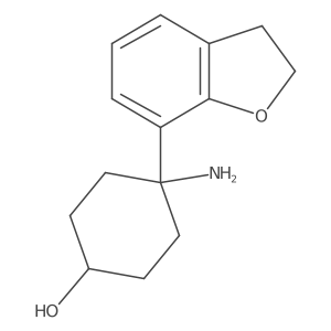 4-Amino-4-(2,3-dihydro-1-benzofuran-7-yl)cyclohexan-1-ol结构式