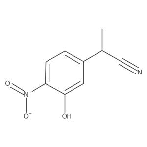 2-(3-Hydroxy-4-nitrophenyl)propanenitrile结构式