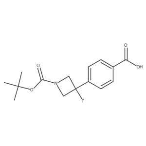4-{1-[(Tert-butoxy)carbonyl]-3-fluoroazetidin-3-yl}benzoic acid结构式