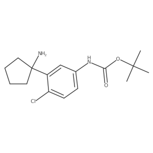 tert-butyl N-[3-(1-aminocyclopentyl)-4-chlorophenyl]carbamate结构式