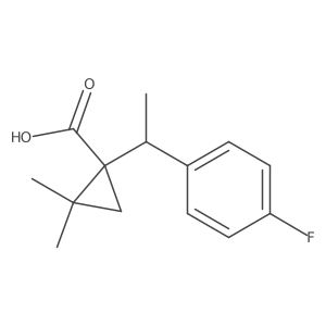 1-[1-(4-Fluorophenyl)ethyl]-2,2-dimethylcyclopropane-1-carboxylic acid结构式