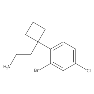 2-[1-(2-Bromo-4-chlorophenyl)cyclobutyl]ethan-1-amine结构式