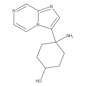 4-Amino-4-{imidazo[1,2-a]pyrazin-3-yl}cyclohexan-1-ol结构式