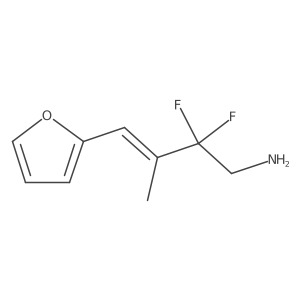 2,2-Difluoro-4-(furan-2-yl)-3-methylbut-3-en-1-amine结构式