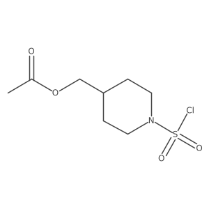 (1-Chlorosulfonylpiperidin-4-yl)methyl acetate Structure