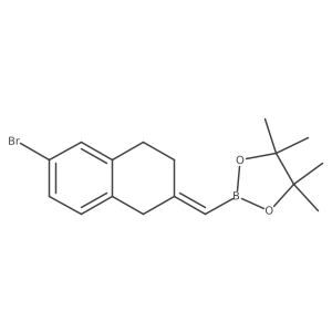 2-[(6-Bromotetralin-2-ylidene)methyl]-4,4,5,5-tetramethyl-1,3,2-dioxaborolane结构式