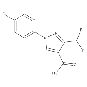 3-(difluoromethyl)-1-(4-fluorophenyl)-1H-pyrazole-4-carboxylic acid结构式