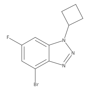4-Bromo-1-cyclobutyl-6-fluoro-1H-benzo[d][1,2,3]triazole结构式