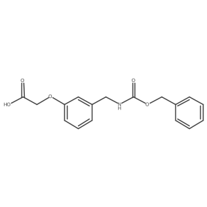 2-[3-(Phenylmethoxycarbonylaminomethyl)phenoxy]acetic acid Structure