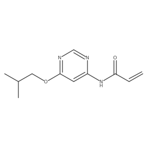 N-[6-(2-methylpropoxy)pyrimidin-4-yl]prop-2-enamide结构式