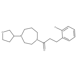 3-(2-Fluorophenyl)-1-[4-(oxolan-3-yl)-1,4-diazepan-1-yl]propan-1-one结构式