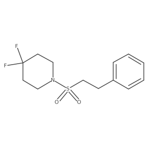 4,4-Difluoro-1-(2-phenylethylsulfonyl)piperidine结构式