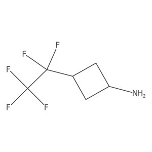 Rel-(1r,3r)-3-(perfluoroethyl)cyclobutan-1-amine结构式