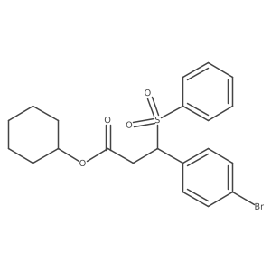 Cyclohexyl 3-(4-bromophenyl)-3-(phenylsulfonyl)propanoate Structure