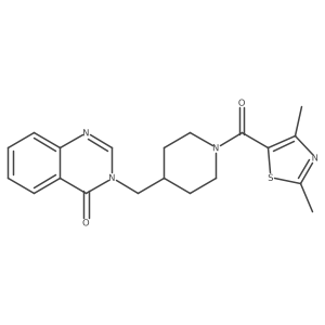3-{[1-(2,4-Dimethyl-1,3-thiazole-5-carbonyl)piperidin-4-yl]methyl}-3,4-dihydroquinazolin-4-one结构式