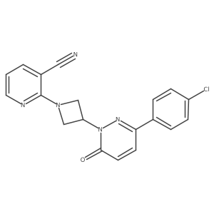 2-[3-[3-(4-Chlorophenyl)-6-oxopyridazin-1-yl]azetidin-1-yl]pyridine-3-carbonitrile结构式
