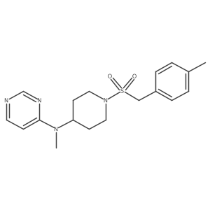 N-methyl-N-{1-[(4-methylphenyl)methanesulfonyl]piperidin-4-yl}pyrimidin-4-amine结构式