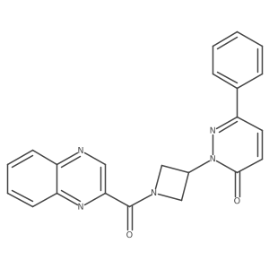 6-Phenyl-2-[1-(quinoxaline-2-carbonyl)azetidin-3-yl]-2,3-dihydropyridazin-3-one结构式