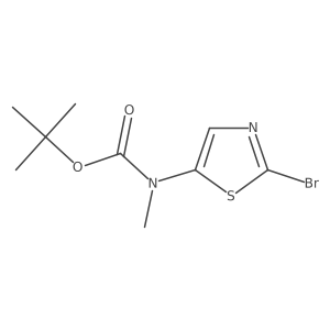 (2-Bromo-thiazol-5-yl)-methyl-carbamic acid tert-butyl ester结构式