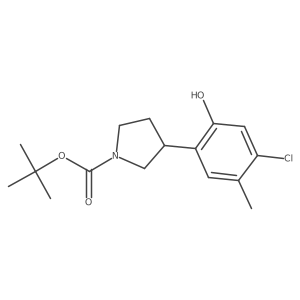 Tert-butyl 3-(4-chloro-2-hydroxy-5-methylphenyl)pyrrolidine-1-carboxylate Structure