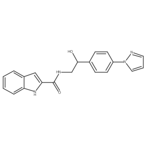 N-{2-hydroxy-2-[4-(1H-pyrazol-1-yl)phenyl]ethyl}-1H-indole-2-carboxamide Structure