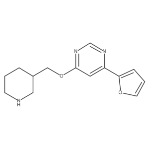4-(Furan-2-yl)-6-[(piperidin-3-yl)methoxy]pyrimidine Structure