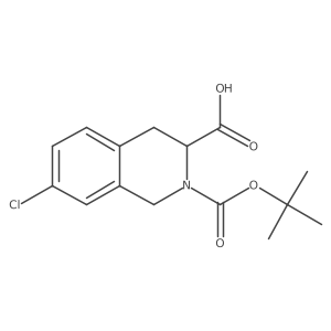 (3R)-7-Chloro-2-[(2-methylpropan-2-yl)oxycarbonyl]-3,4-dihydro-1H-isoquinoline-3-carboxylic acid Structure
