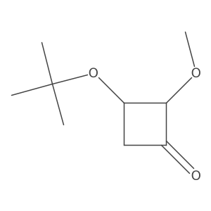 (2R,3S)-2-Methoxy-3-[(2-methylpropan-2-yl)oxy]cyclobutan-1-one Structure