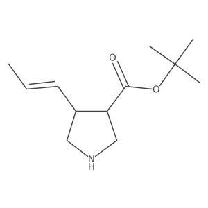 rac-tert-butyl (3R,4R)-4-[(1E)-prop-1-en-1-yl]pyrrolidine-3-carboxylate Structure