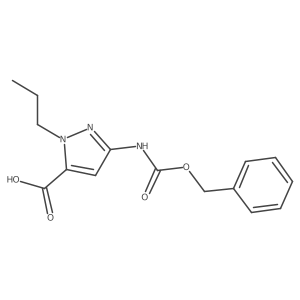 3-{[(benzyloxy)carbonyl]amino}-1-propyl-1H-pyrazole-5-carboxylic acid结构式