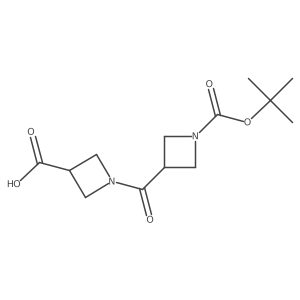 1-{1-[(Tert-butoxy)carbonyl]azetidine-3-carbonyl}azetidine-3-carboxylic acid Structure
