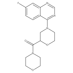 7-Fluoro-4-[2-(morpholine-4-carbonyl)morpholin-4-yl]quinazoline Structure
