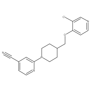 2-(4-{[(3-Chloropyridin-4-yl)oxy]methyl}piperidin-1-yl)pyridine-4-carbonitrile结构式