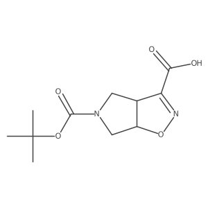 Cis-5-(Tert-Butoxycarbonyl)-4,5,6,6A-Tetrahydro-3Ah-Pyrrolo[3,4-D]Isoxazole-3-CarboxylicAcid结构式