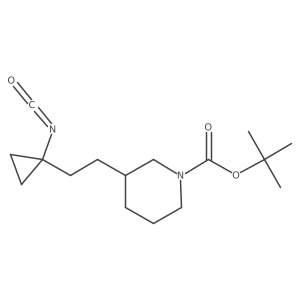 Tert-butyl 3-[2-(1-isocyanatocyclopropyl)ethyl]piperidine-1-carboxylate Structure