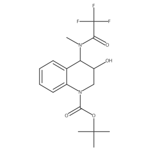 rac-tert-butyl (3R,4R)-3-hydroxy-4-(2,2,2-trifluoro-N-methylacetamido)-1,2,3,4-tetrahydroquinoline-1-carboxylate Structure