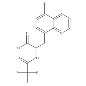(2R)-3-(5-bromoquinolin-8-yl)-2-(2,2,2-trifluoroacetamido)propanoic acid结构式