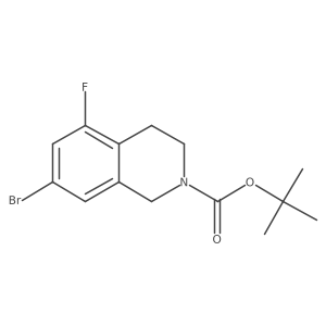 Tert-butyl 7-bromo-5-fluoro-1,2,3,4-tetrahydroisoquinoline-2-carboxylate结构式