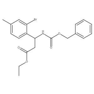 Ethyl 3-{[(benzyloxy)carbonyl]amino}-3-(2-bromo-4-methylphenyl)propanoate Structure
