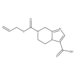 7-[(prop-2-en-1-yloxy)carbonyl]-5H,6H,7H,8H-imidazo[1,2-a]pyrazine-3-carboxylic acid结构式