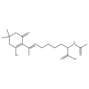 (2S)-6-{[1-(4,4-dimethyl-2,6-dioxocyclohexylidene)ethyl]amino}-2-acetamidohexanoic acid Structure