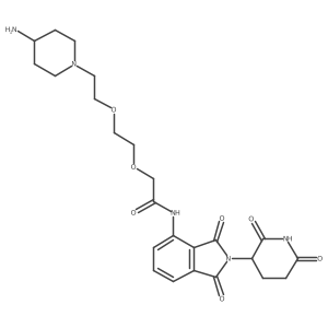 2-[2-[2-(4-amino-1-piperidyl)ethoxy]ethoxy]-N-[2-(2,6-dioxo-3-piperidyl)-1,3-dioxo-isoindolin-4-yl]acetamide Structure