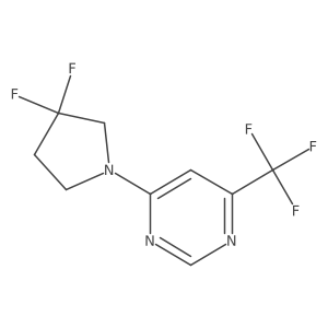 4-(3,3-Difluoropyrrolidin-1-yl)-6-(trifluoromethyl)pyrimidine结构式