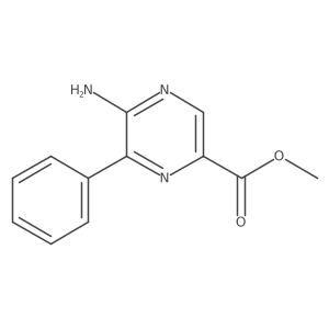 Methyl 5-amino-6-phenylpyrazine-2-carboxylate结构式